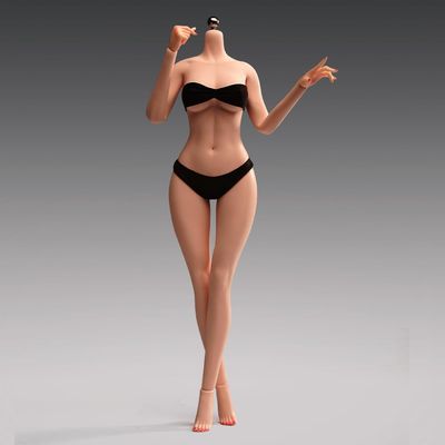 1/6 Scale Female Body,12inch Slightly Fat Body Super Flexible Seamless Figure Large Bust Body with Detachable Feet Collection (Suntan Skin, Normale Version)