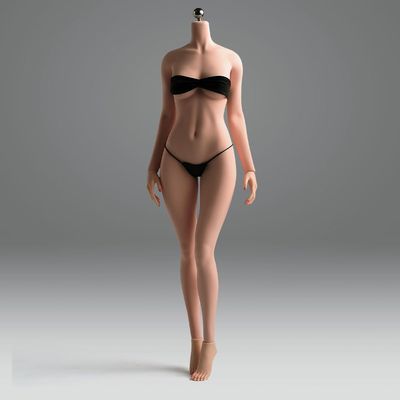 1/6 Scale Female Body,12inch Natural Beauty Body Super Flexible Seamless Figure Large Bust Body with Detachable Feet Collection (Suntan Skin, Makeup Vrersion)