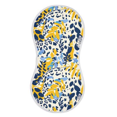 Kigai Tropical Leopard Burp Cloths for Baby 1 PCS Ultra Soft & Absorbent Muslin Burping Cloths Newborn Spit Up Rags for Boys & Girls, 11x22 inch