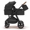 2 in 1 Baby Stroller, High Landscape Infant Stroller Pram Foldable Pushchair with Adjustable Canopy, Storage Basket, Suspension Wheels,5-Point Harness,Mom Bags (Black) view 1