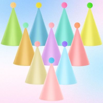 Adecortalk 10 Pcs Mini Party Hats for Stuffed Animals, Colorful Birthday Party Hats for Stuffed Animals Pet Birthday Holiday Decorations Supplies