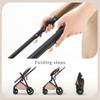 2 in 1 Baby Stroller, High Landscape Infant Stroller Pram Foldable Pushchair with Adjustable Canopy, Storage Basket, Suspension Wheels,5-Point Harness,Mom Bags (Brown) view 4