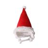 ECVGHD Cute Christmas Santa Cap with Pompom for Bunny Chinchilla Kitten Puppy Reptile view 1