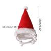 ECVGHD Cute Christmas Santa Cap with Pompom for Bunny Chinchilla Kitten Puppy Reptile view 4