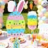 25" Easter Decorations Pinata Bunny Egg Piata with Blindfold, Bat and Filler, Funny Cute Party Favors for Cute Birthday Pinata Egg Theme Kids and Adults Party Supplies Decoration view 2