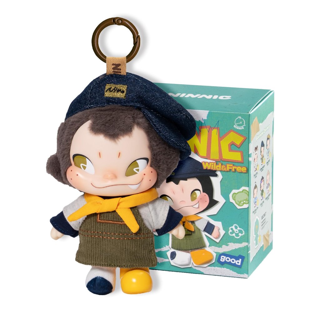 52TOYS NINNIC Wild & Free Keychain Vinyl Face Plush Doll Collectible Toy- 5.12inch Action Figures with Soft Touch, Movable Joints, Perfect for Home Decor & Gifts