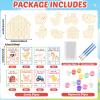 24 Sets Valentine's Day Gifts for Kids Farm Animals Wood Painting Craft Kits with Valentine Cards Valentines Day Gift Wooden Crafts for School Classroom Activity Exchange Gifts Party Favor Supplies view 2