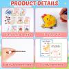 24 Sets Valentine's Day Gifts for Kids Farm Animals Wood Painting Craft Kits with Valentine Cards Valentines Day Gift Wooden Crafts for School Classroom Activity Exchange Gifts Party Favor Supplies view 3
