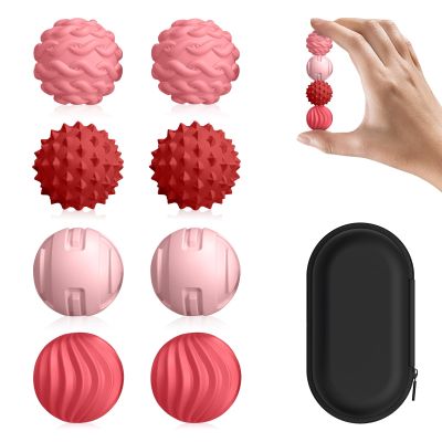 DGMDGS 8-Pack Silicone Magnetic Sensory Fidget Balls, Stress Relief Toys for Adults and Teens(14+), Suitable for Autism ADHD Anxiety, Office Desk Fun Tactile Toy(Pink)