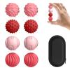 DGMDGS 8-Pack Silicone Magnetic Sensory Fidget Balls, Stress Relief Toys for Adults and Teens(14+), Suitable for Autism ADHD Anxiety, Office Desk Fun Tactile Toy(Pink) view 1