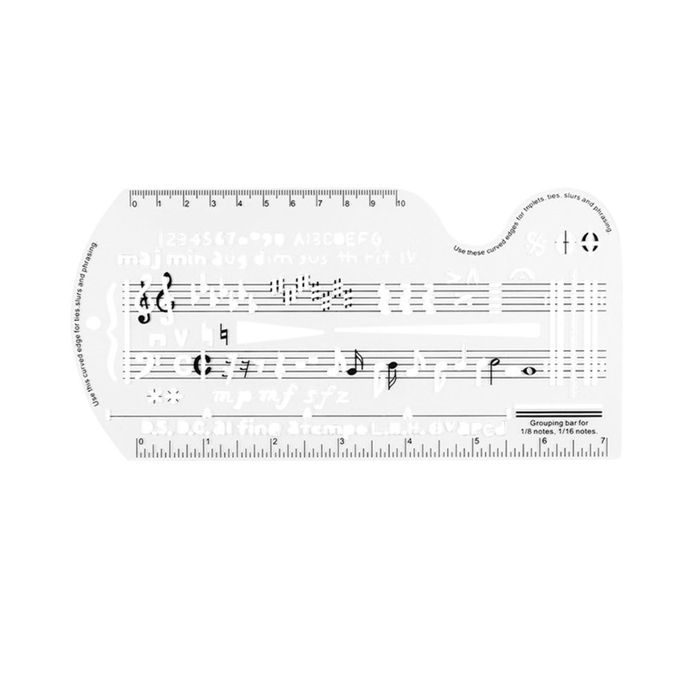 Whltzf Interactive Music Theory Chart with Lighted Notation Guide & Erasable Practice Board for All Levels Home Classroom Music Scale Ruler