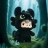 52TOYS PoukaPouka x Toothless How to Train Your Dragon- Night Fury Vinyl Face Plush Toy, Stuffed Animal Action Figures Collectible Toys with Soft and Adorable Design, Giftable Home Decorations view 3