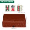 Cabilock Portable Mini Mahjong Tile Set for Travel, 146 Tiles with Brown Carrying Case & Dice, Compact Chinese Mahjong Game for Adults & Family, Ideal for Camping, Beach and Party Gatherings view 4