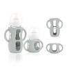 2-Pack Silicone Sleeves for Philips Avent Glass Bottles, BPA-Free Drop-Resistant Baby Bottle Sleeves with Handles, Compatible with Philips Avent Natural Glass Baby Bottles (4 & 8 oz) view 1