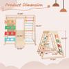 Indoor Climber-Play Structures 2-in-1 Wooden Gym Large Kids Play Gym Climbing Toys with with Swing, Slide with Preperation Zone, Climbing Rocks, Rope Wall, Ladders view 2