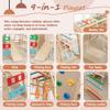 Indoor Climber-Play Structures 2-in-1 Wooden Gym Large Kids Play Gym Climbing Toys with with Swing, Slide with Preperation Zone, Climbing Rocks, Rope Wall, Ladders view 3