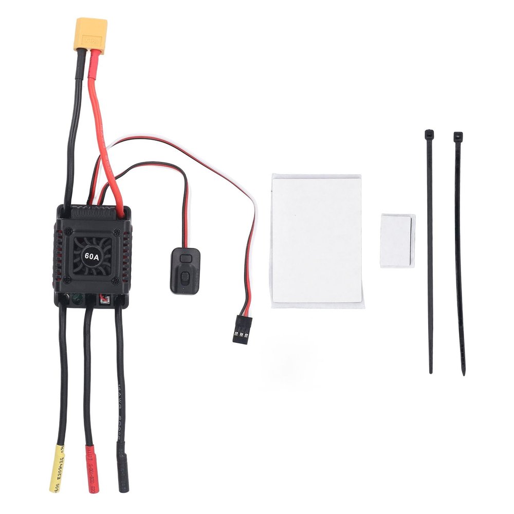60A RC Bless ESC, Electric Speed Controller for 110/ RC Car, rnal Programming Port, Brake and eration, Compatible with 2S 3S