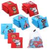 LaRandom 21 Pcs Carnival Cornhole Bean Bags with White Mesh Drawstring Bag 2 x 2 Inch Lion Clown Elephant Tent Blue Red Beanbags for Circus Toss Party Toy Throwing Games view 1