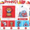 LaRandom 21 Pcs Carnival Cornhole Bean Bags with White Mesh Drawstring Bag 2 x 2 Inch Lion Clown Elephant Tent Blue Red Beanbags for Circus Toss Party Toy Throwing Games view 2