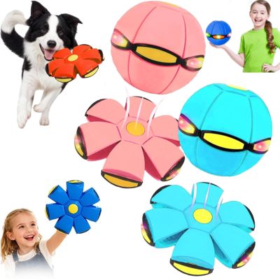 RADRUNE Magic Ball, Magic Bouncing Balls, Pop up Ball, Portable Toy Bouncy Balls, Outdoor Interactive Pop-Up Transform Toys, with 6 Light