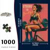 1000 Piece Difficult Wooden Girl Gym Jigsaw Puzzle Strong is Beautiful Adults & Kids Educational Family Game Stress Relief Quiet Play Home Decor 29.5x19.7 Inch view 2
