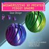 3D Printed Slime Ball Fidget Toy  Gear Sphere Sensory Stress Relief Ball for Anxiety, Relaxation & Focus, Twistable Liquid Flow Fidget Toy for Office, Home & School view 3
