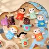 Jenaai 8 Pcs Multicultural Hand Puppets Set for Kids 11.8" African Asian European Children Plush Hand Puppets for Boys Girls House School Theater Shows Storytelling Role Play Classroom Teaching view 4