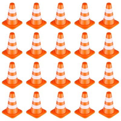BESPORTBLE 35pcs Miniature Plastic Traffic Cones: Sport Training Roadblock Cone Simulation Roadblock Signs Mini Signs for Traffic Cognitive Play & Event Decorations