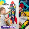 Monz Montessori Sensory Wall Busy Board for Toddlers 2-5 Wall Mounted Interactive Activity Panel, Educational Felt Sensory Board, Preschool Learning Toy for Kids Classroom or Playroom view 4