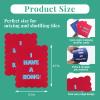 Chiplesier 4PCS Mahjong Shuffler Cards for Tiles Mixing & Shuffling, Mahjong Accessories Gifts for Mah-jongg Beginners & Lovers, PVC Shufflers with Wavy Edge & Printed Design (Red+Blue) view 2