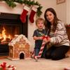 Best Christmas Game,Gingerbread Set, Mini-Course, Portable Mini Course Set Andy Stick Ball & Gingerbread House Goal,Party(1PC Ball) view 4