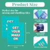 Chiplesier 4PCS Mahjong Shuffler Cards for Tiles Mixing & Shuffling, Mahjong Accessories Gifts for Mah-jongg Beginners & Lovers, PVC Shufflers with Wavy Edge & Printed Design (Green+Blue) view 2