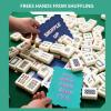 Chiplesier 4PCS Mahjong Shuffler Cards for Tiles Mixing & Shuffling, Mahjong Accessories Gifts for Mah-jongg Beginners & Lovers, PVC Shufflers with Wavy Edge & Printed Design (Green+Blue) view 3