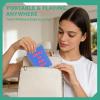 Chiplesier 4PCS Mahjong Shuffler Cards for Tiles Mixing & Shuffling, Mahjong Accessories Gifts for Mah-jongg Beginners & Lovers, PVC Shufflers with Wavy Edge & Printed Design (Green+Blue) view 4
