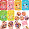 24 Pack Valentines Day Gifts for Kids Classroom Fidget Stress Balls with Valentines Cards Stress Relief Toys Squeeze Ball for Kids Boys Girls School Exchange Cards Gifts Valentines Party Favors Prizes view 1