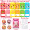 24 Pack Valentines Day Gifts for Kids Classroom Fidget Stress Balls with Valentines Cards Stress Relief Toys Squeeze Ball for Kids Boys Girls School Exchange Cards Gifts Valentines Party Favors Prizes view 2