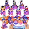28 Pack Valentines Day Gifts for Kids Classroom Galaxy Slime Kit Valentines Cards Space Gift Boxes for Kids School, Valentines Day Slime Fidget Toys Exchange Cards Valentines Party Favors Boys Girls