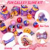 28 Pack Valentines Day Gifts for Kids Classroom Galaxy Slime Kit Valentines Cards Space Gift Boxes for Kids School, Valentines Day Slime Fidget Toys Exchange Cards Valentines Party Favors Boys Girls view 4