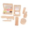 Keenso Toddler Wooden Makeup Kit, Premium Beech Wood Cosmetic Toy Set for Kids, Imaginative Playhouse Makeup Tools for Girls and Toddlers view 2