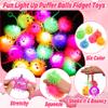 24 Pack Valentines Day Gifts for Kids Classroom LED Puffer Balls with Valentines Cards for Kids School Stress Relief Balls Light Up Toys Valentines for Boys Girls Class Exchange Prizes Party Favors view 3