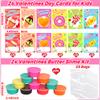 24 Pack Valentines Day Gifts for Kids Classroom Butter Slime Kit with Valentines Day Cards for Kids School, Valentines for Kids Class Exchange Cards Gifts Valentines Party Favors Boys Girls Toddlers view 2