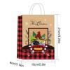 Bags - 10PCS Holiday Cookie Paper Bags with Handle Wrapping Sacks Pouches for Presents Party Favor, Seasonal Home Celebration, Holiday Treats, 21x15x8cm view 2