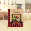 Bags - 10PCS Holiday Cookie Paper Bags with Handle Wrapping Sacks Pouches for Presents Party Favor, Seasonal Home Celebration, Holiday Treats, 21x15x8cm view 4