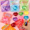 24 Pack Valentine Day Gifts for Kids Classroom Valentines Cards with Heart Fidget Stress Balls for Kids School Stretchy Ball Squeeze Toys Valentines for Class Exchange Gifts Party Favors Boys Girls view 4