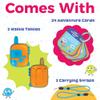 Walkie Talk-Along Scavenger Hunt & Adventure Set - 2 Rugged Walkie Talkies (1,000 ft Range) + 24 Mission Cards - Outdoor Backyard Games for Kids Ages 3+ view 2