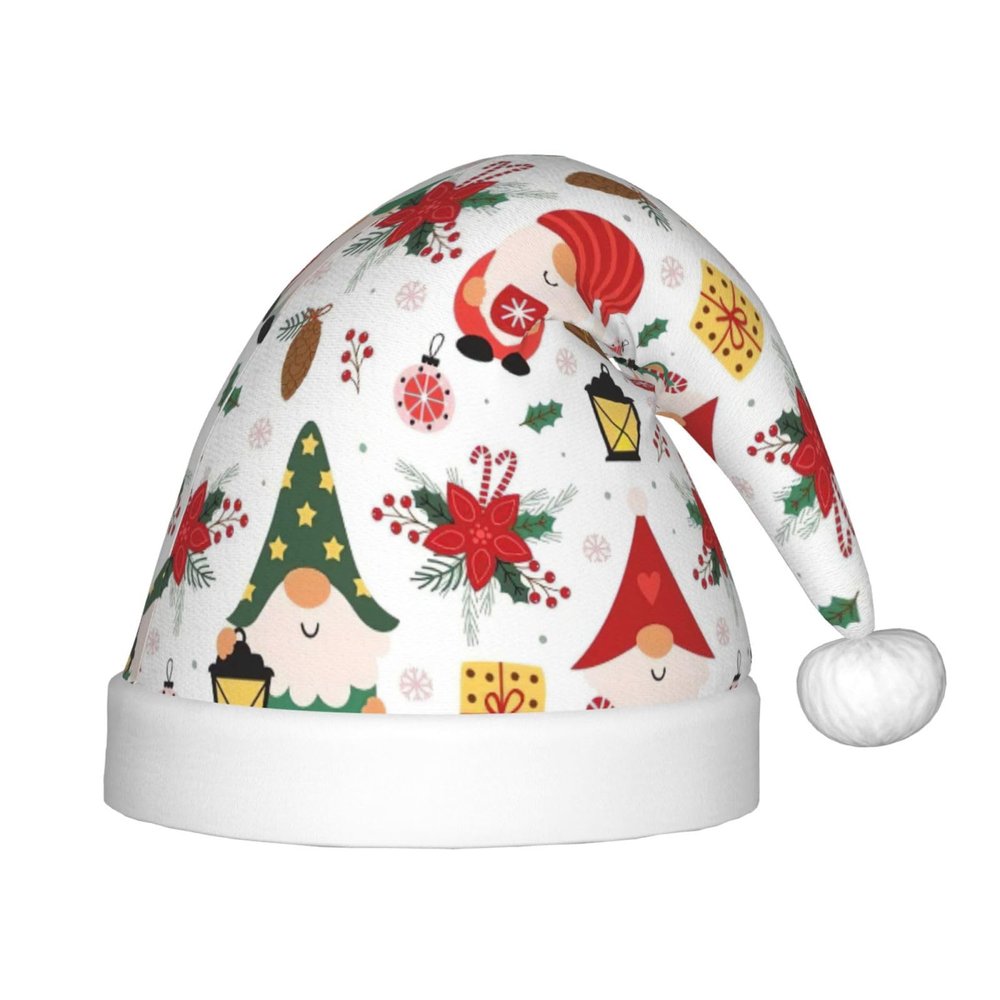 DRTGEDS Cute Gnome Christmas Hat For Kids, Multi-Use Santa Hat For Parties And Festive Events