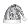 DRTGEDS Snake Skin Black And White Christmas Hat For Kids, Multi-Use Santa Hat For Parties And Festive Events view 1
