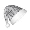DRTGEDS Snake Skin Black And White Christmas Hat For Kids, Multi-Use Santa Hat For Parties And Festive Events view 2