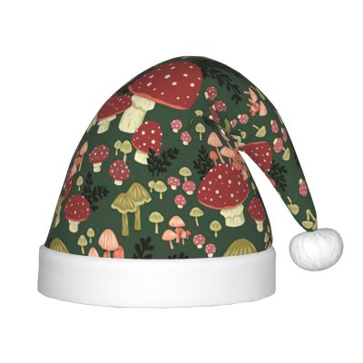 DRTGEDS Bright Mushrooms Art Christmas Hat For Kids, Multi-Use Santa Hat For Parties And Festive Events