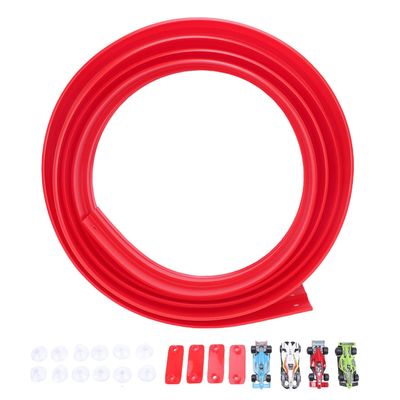 ciciglow Flexible Car Track, Anti Gravity Inertia Powered Car Track Builder Playset Rolls Up Flexible Race Tracks Toy for Kids Rich Elements
